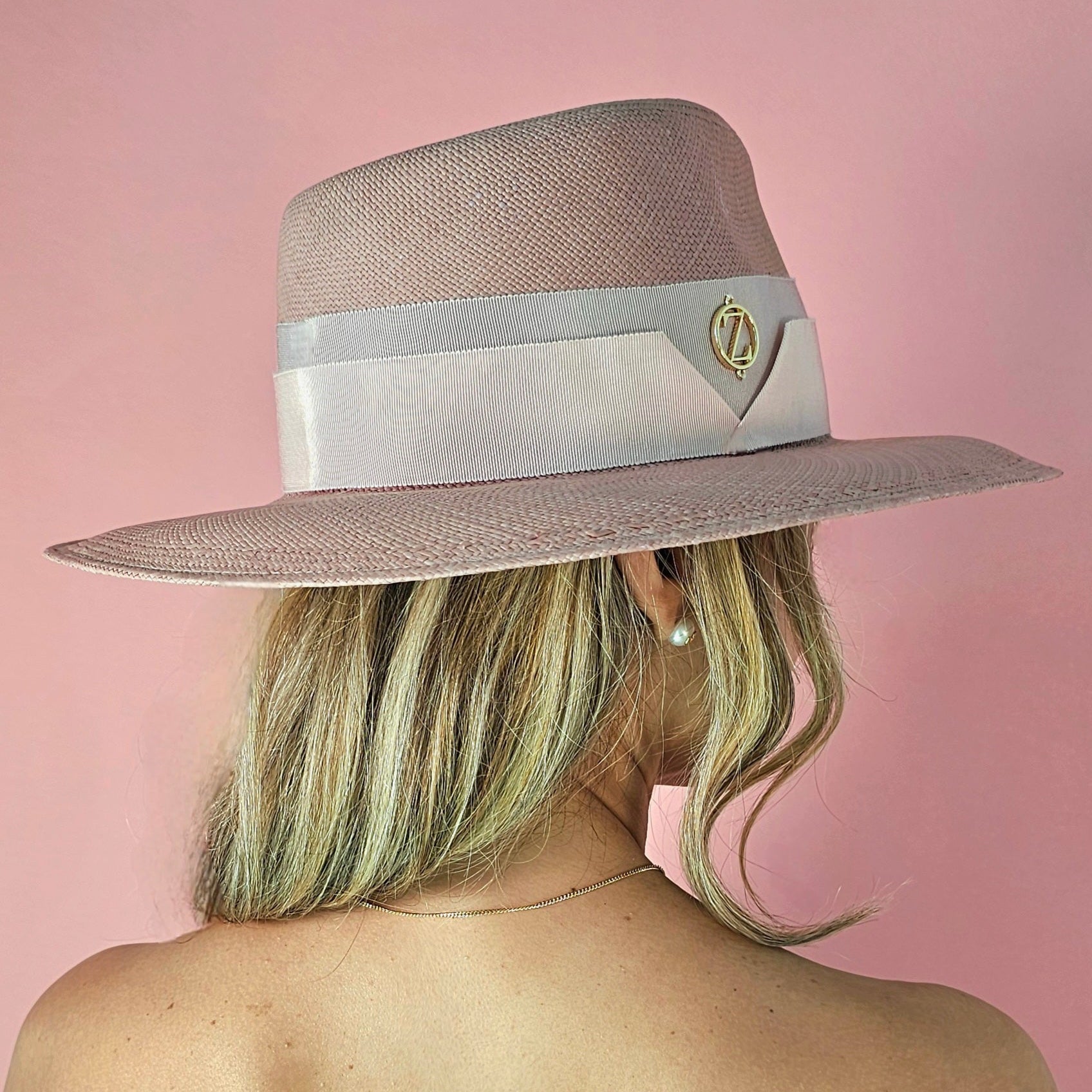 EVIE Panama hat - side profile showing sophisticated silhouette and handcrafted details