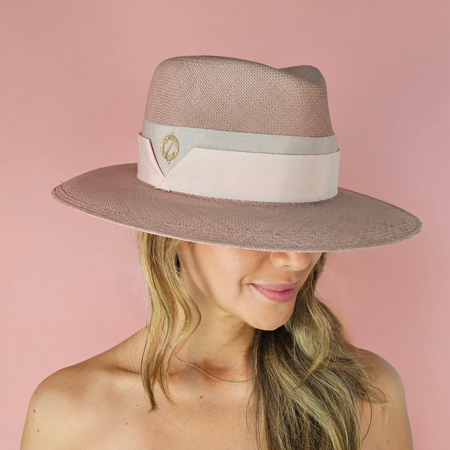EVIE Panama hat - lifestyle shot showing elegant styling and wide-brim silhouette