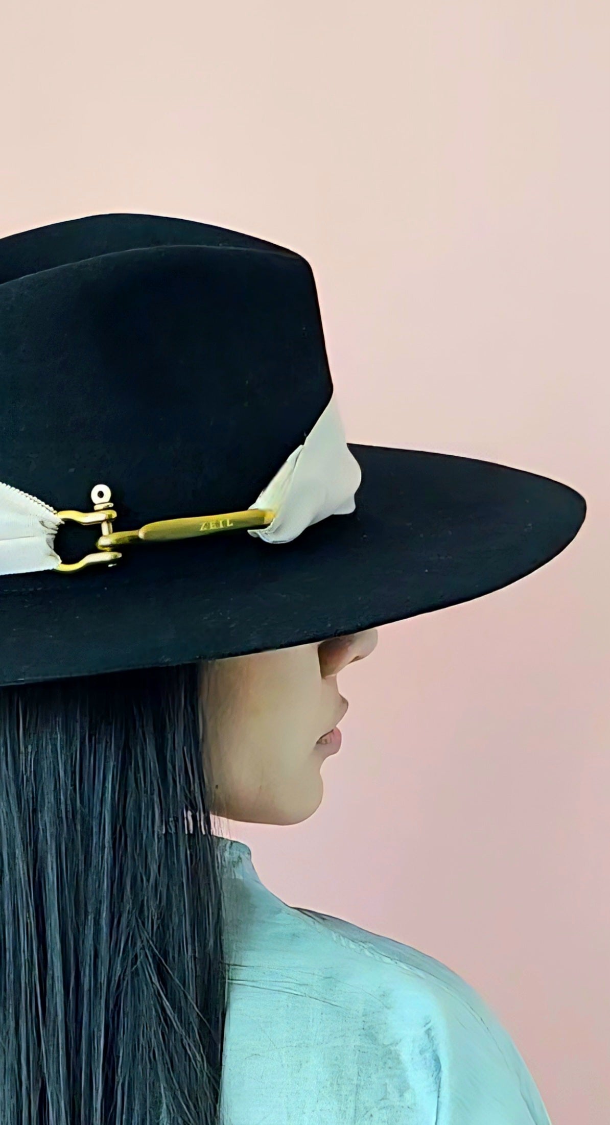 Black & tan wool fedora close-up detail showing premium Australian wool texture and sophisticated two-tone design