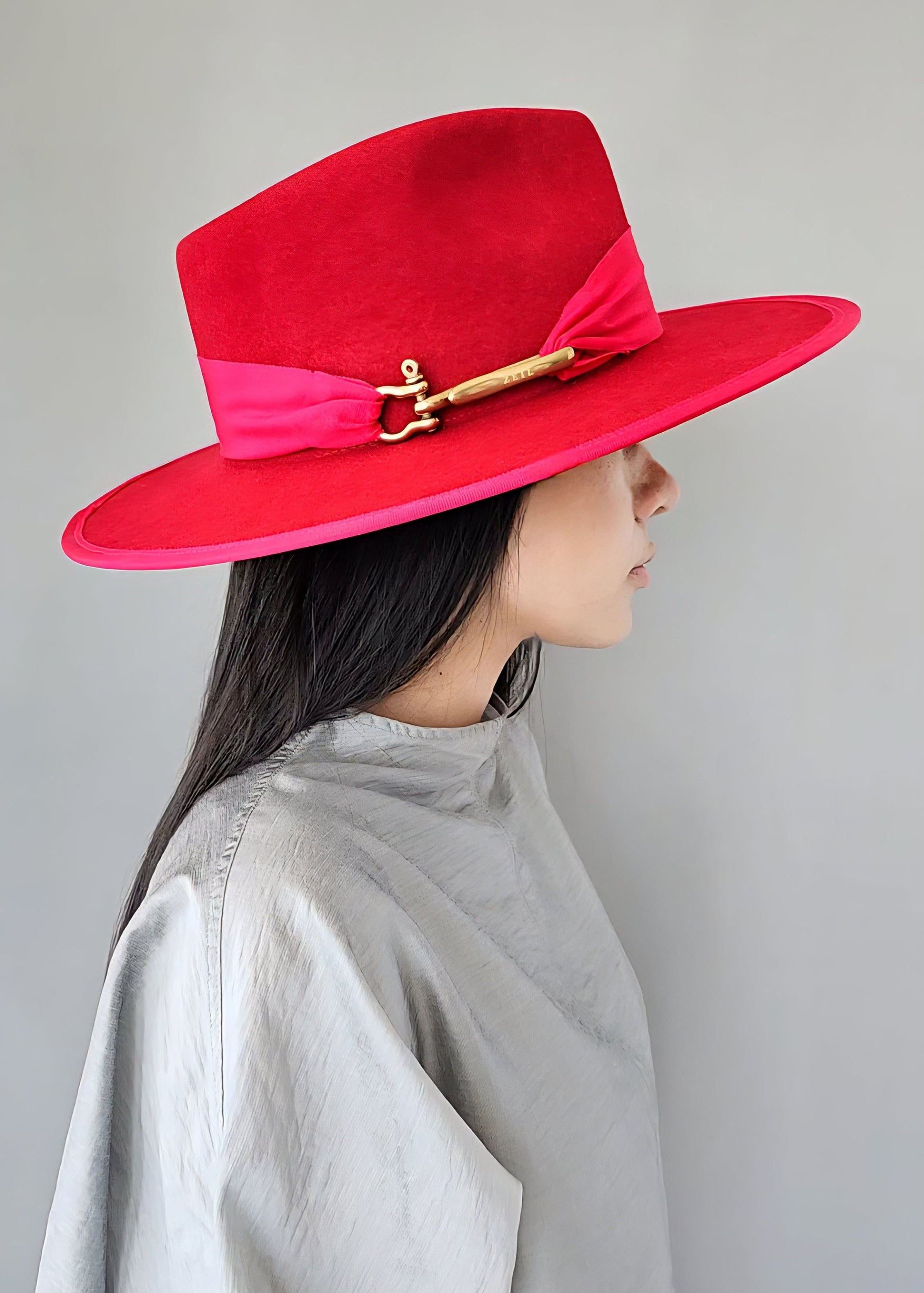 Side view emphasizing the bold crimson red color and premium Australian wool