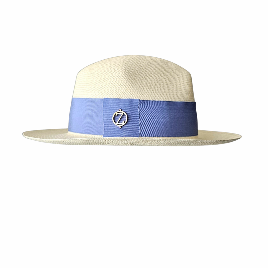 Peri hat sophisticated side profile showcasing handwoven Montecristi craftsmanship and classic fedora silhouette