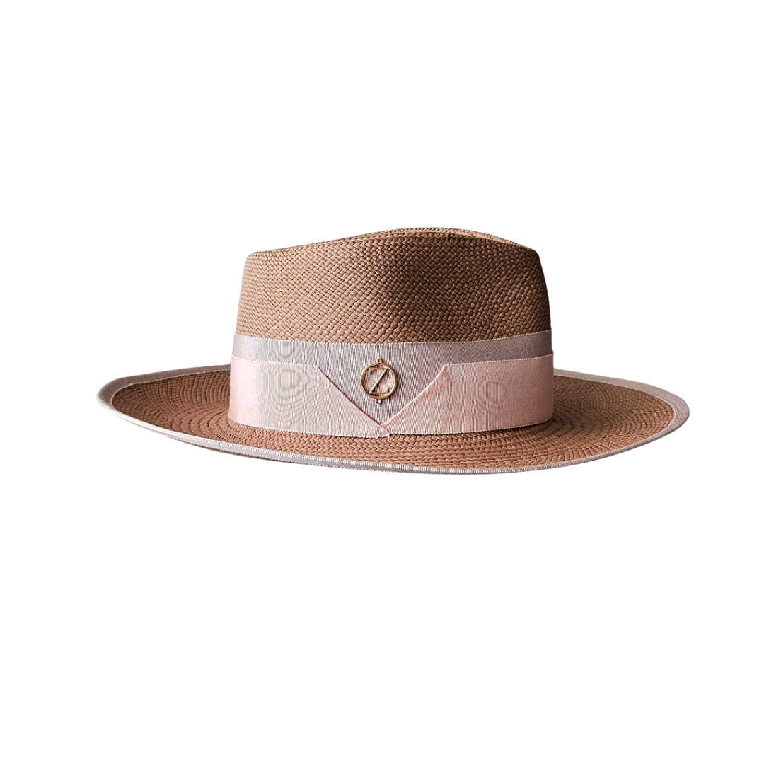EVIE Panama hat - side view of wide-brim silhouette
