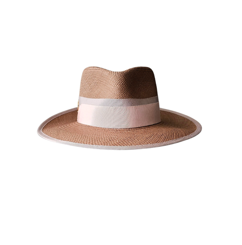 EVIE Panama hat - front iew of wide-brim silhouette