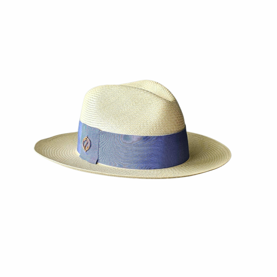 Side profile showcasing handwoven Montecristi craftsmanship and classic fedora silhouette