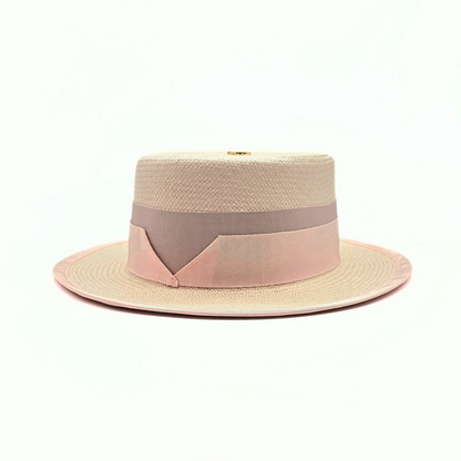 Rose boater hat 