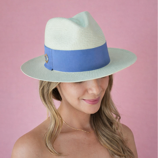 PERI Clasico Fedora Panama hat - sophisticated side profile showcasing handwoven Montecristi craftsmanship and classic fedora silhouette