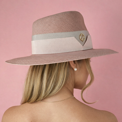 EVIE Panama hat - side profile showing sophisticated silhouette and handcrafted details