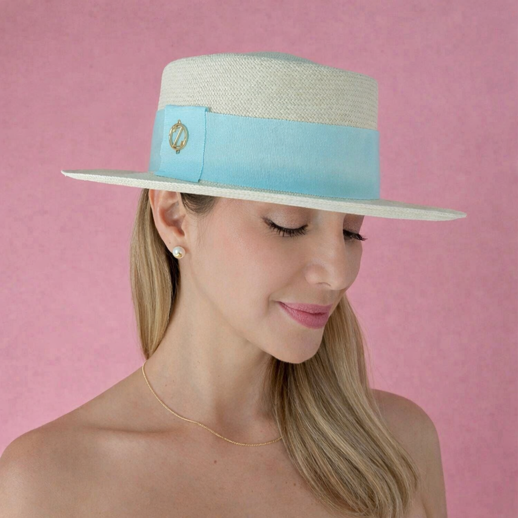 SKY Gambler Panama hat - sophisticated side profile showcasing handwoven Montecristi craftsmanship and Gambler silhouette
