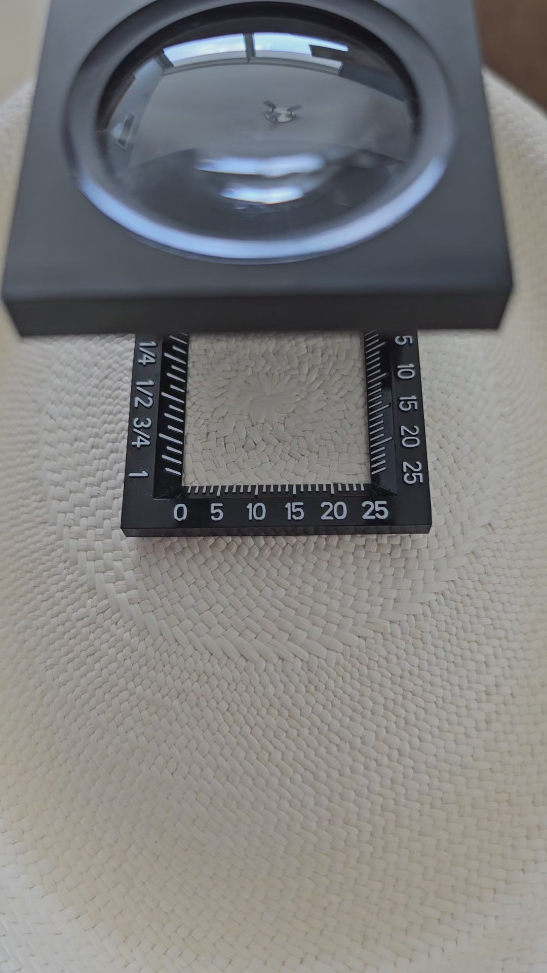 Close up of the crown's Rosette/Plantilla